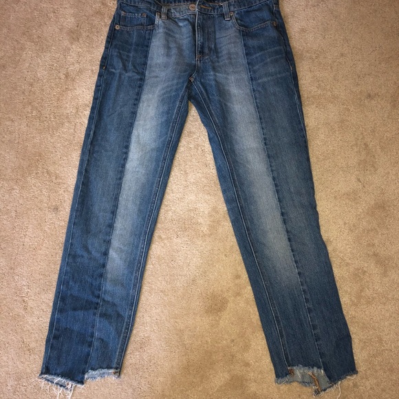 Express color block, rugged edged jeans! - Picture 1 of 2